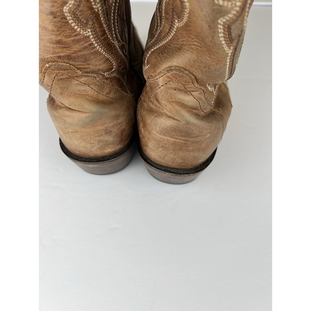 Vintage Nocona Cowboy Boots Women Size 7.5 B Brown Leather Snip Toe Style 5015 - Picture 12 of 16